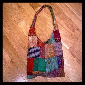 NEW Patterned Multi-Colored Fabric Shoulder Bag